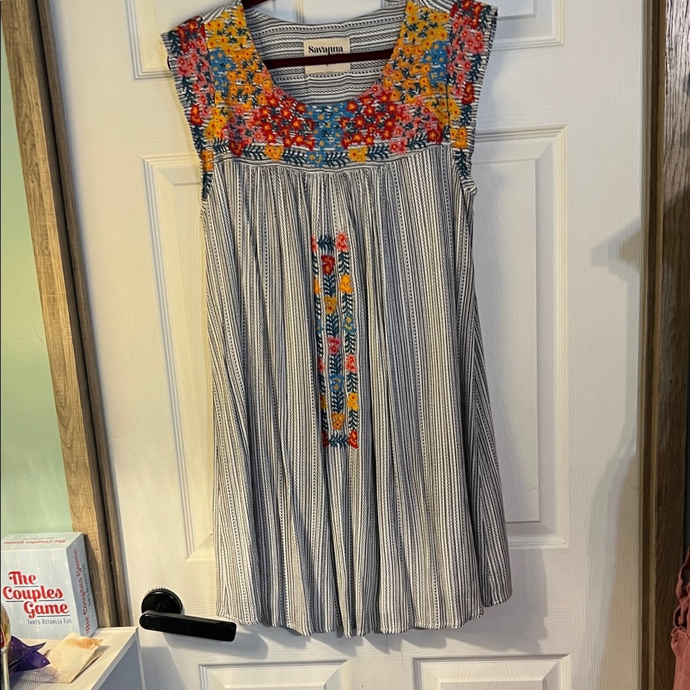 Savanna Jane Floral and Striped Dress